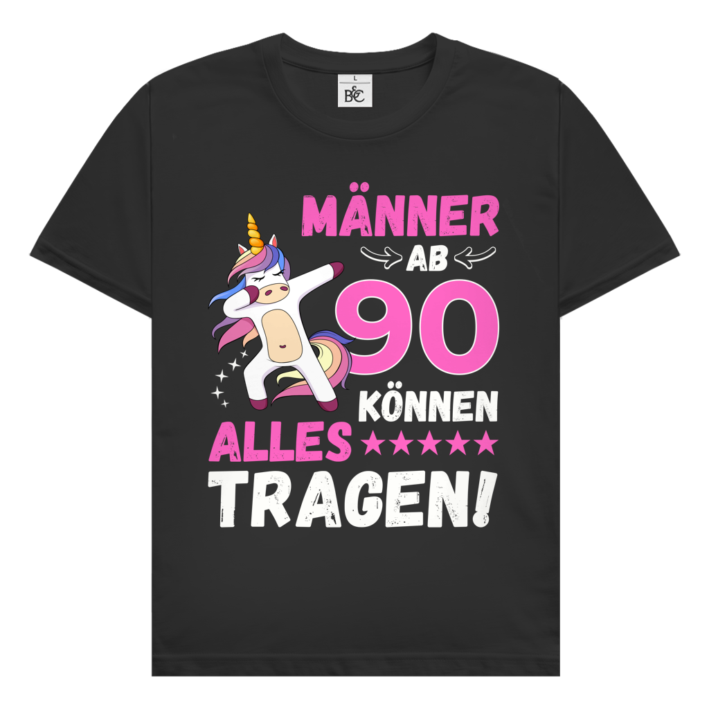 Herren T-Shirt "Männer ab 90 können alles tragen" schwarz