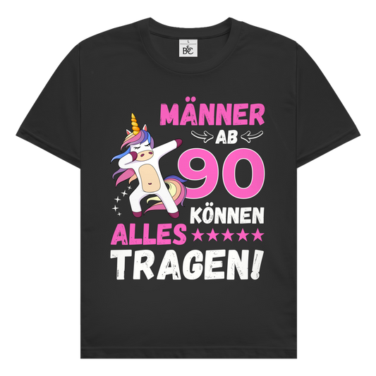 Herren T-Shirt "Männer ab 90 können alles tragen" schwarz
