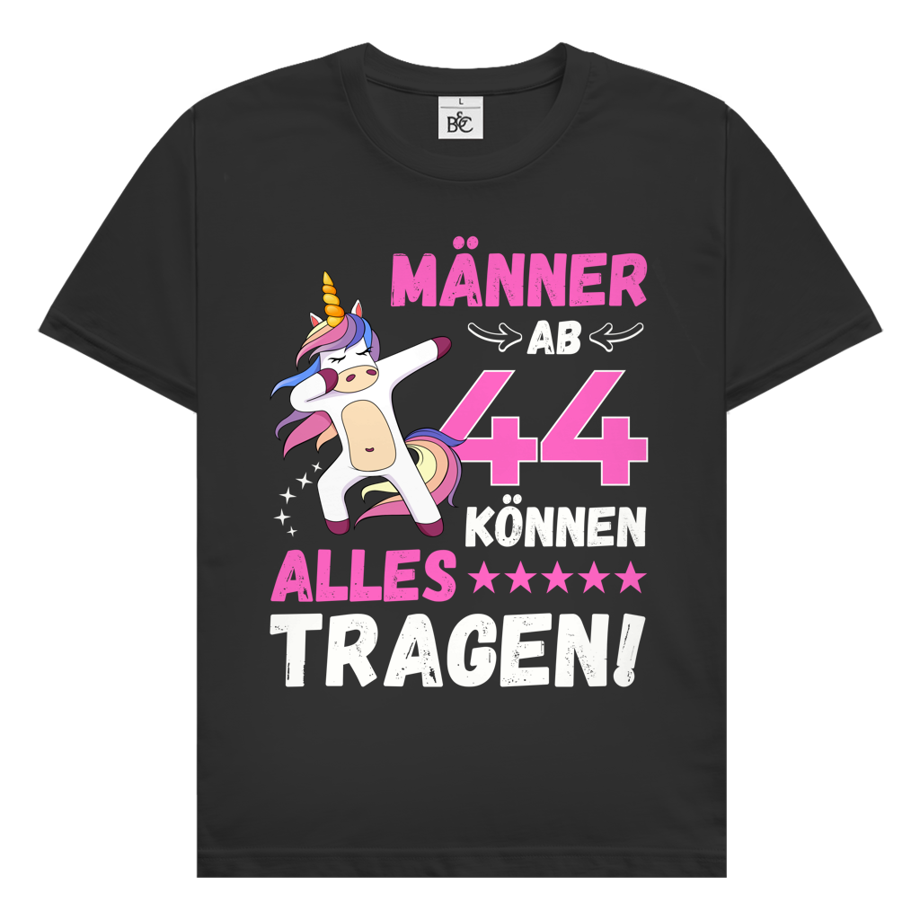 Herren T-Shirt "Männer ab 44 können alles tragen" schwarz