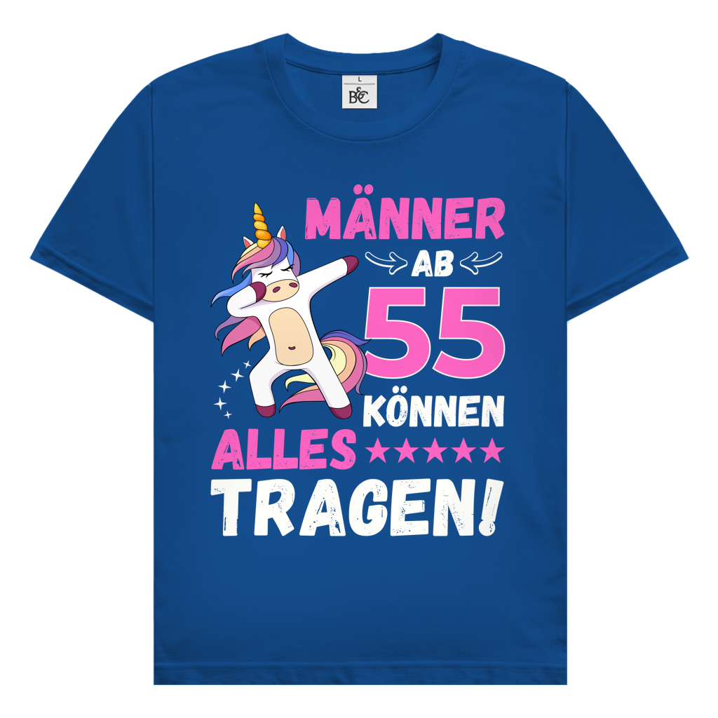 Herren T-Shirt "Männer ab 55 können alles tragen" blau