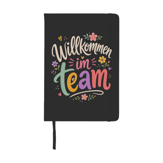 Notizbuch "Willkommen im Team" (Blumenmotiv)