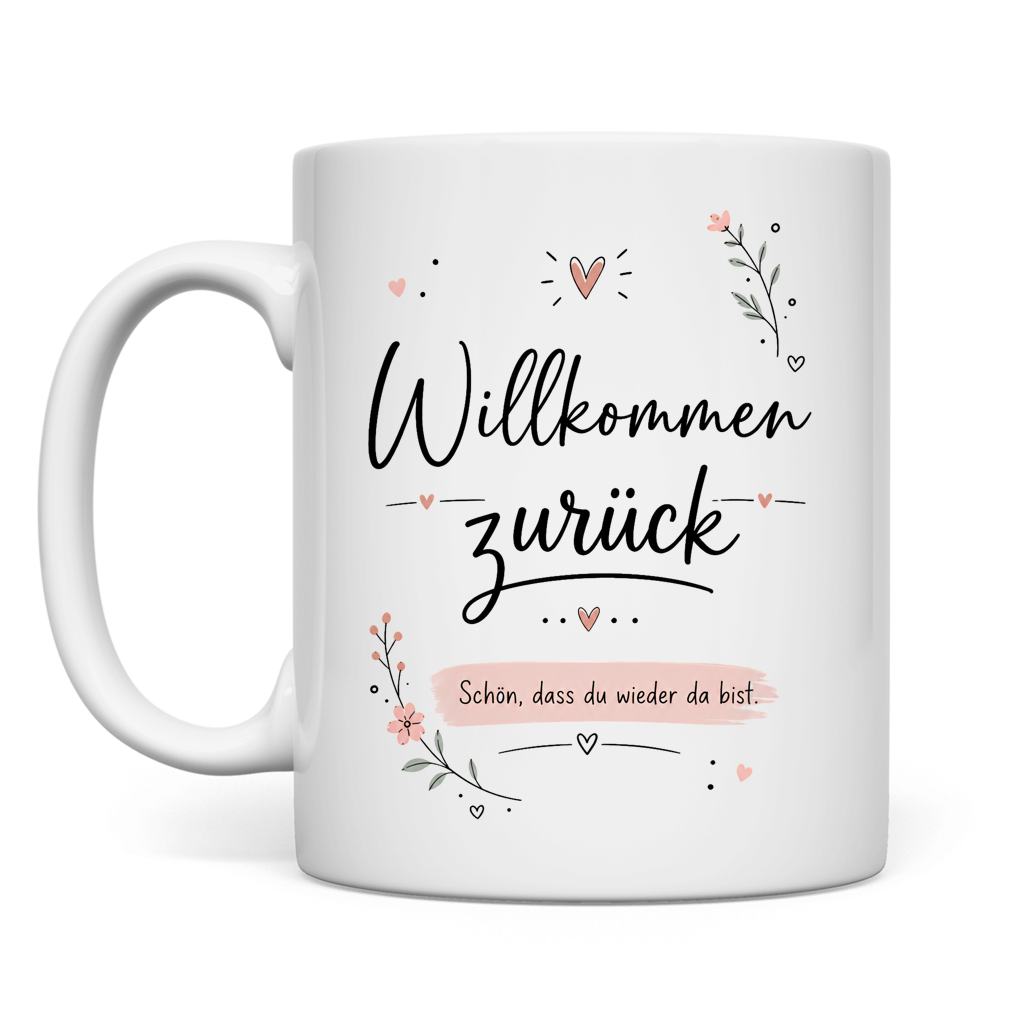 Tasse "Willkommen zurück" (Schön, dass du wieder da bist)