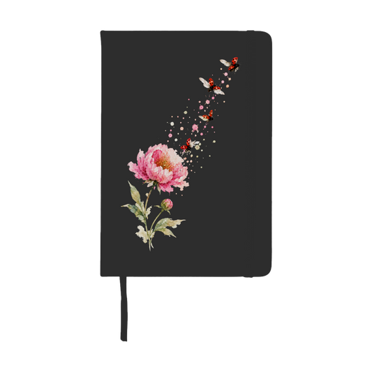 Notizbuch "Blume mit Marienkäfern"