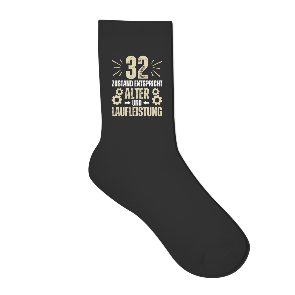 Socken "32 - Zustand entspricht Alter und Laufleistung"
