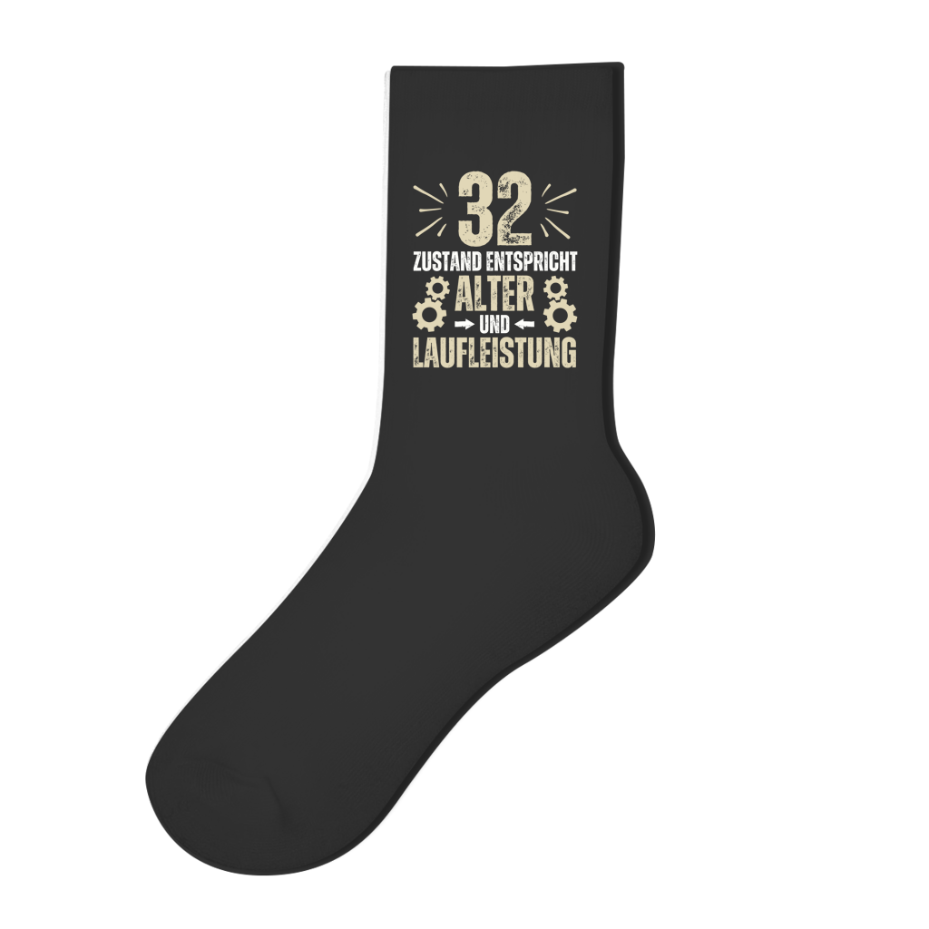 Socken "32 - Zustand entspricht Alter und Laufleistung"