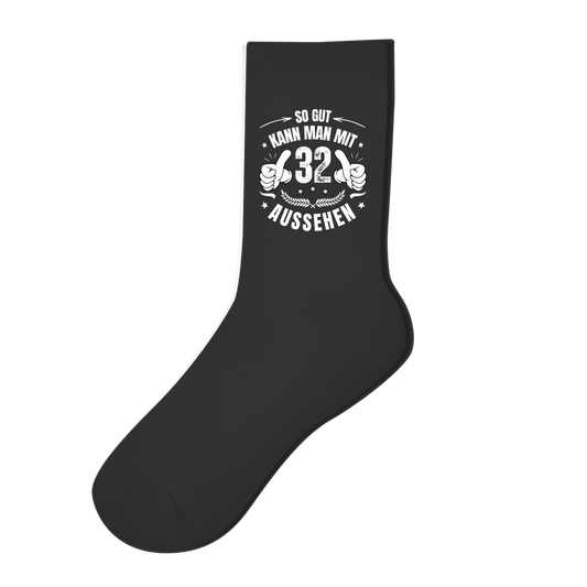 Socken "So gut kann man mit 32 aussehen"