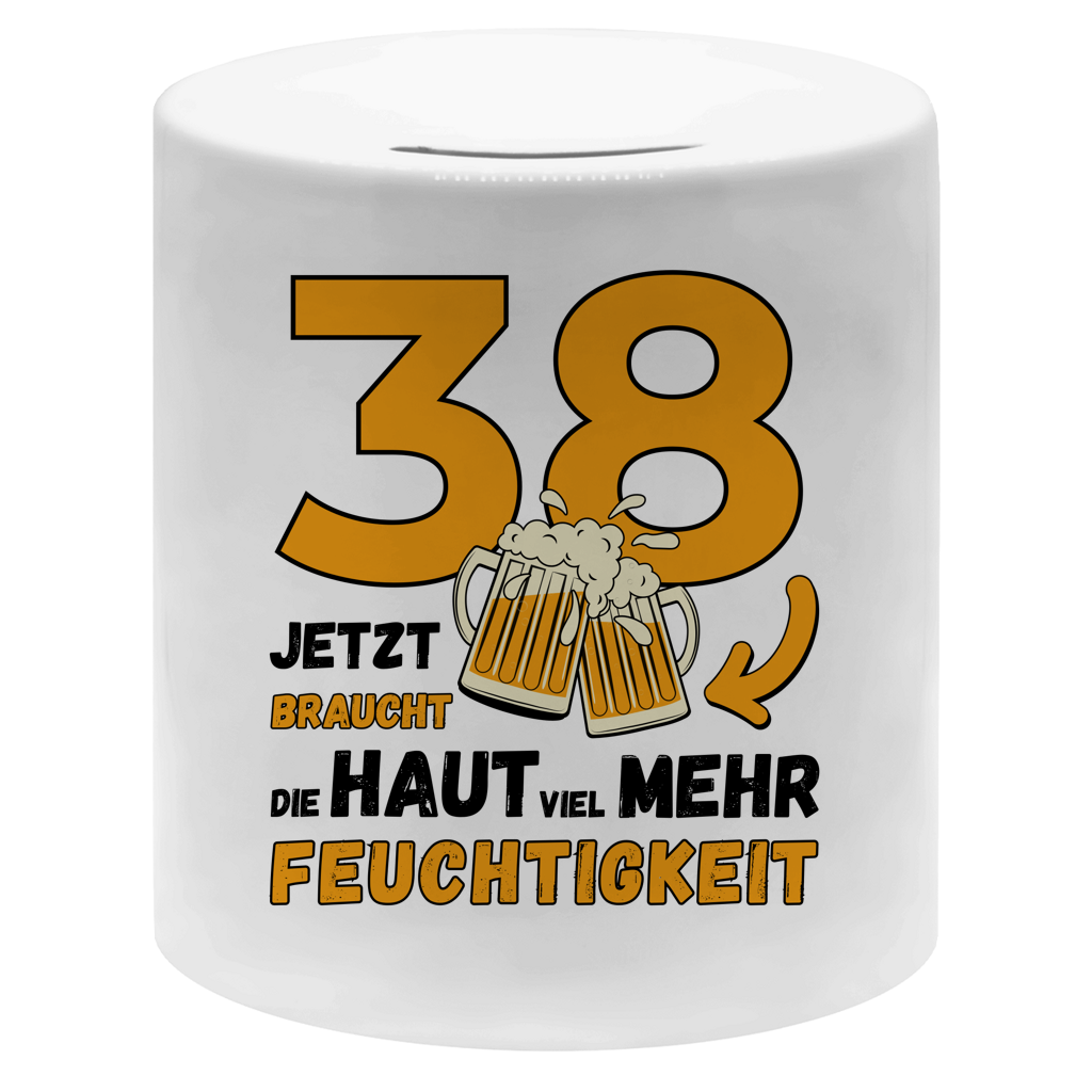 Spardose "38 - Jetzt braucht die Haut viel mehr Feuchtigkeit"