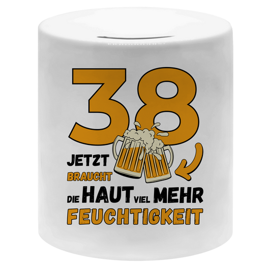 Spardose "38 - Jetzt braucht die Haut viel mehr Feuchtigkeit"