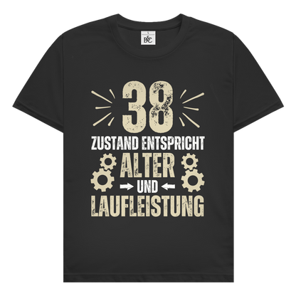 Herren T-Shirt "38 - Zustand entspricht Alter und Laufleistung"