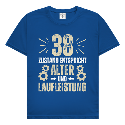 Herren T-Shirt "38 - Zustand entspricht Alter und Laufleistung"