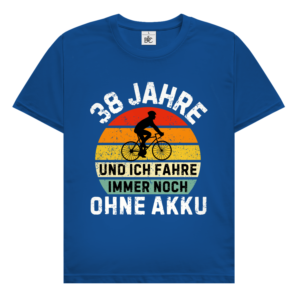 Herren T-Shirt "38 Jahre und ich fahre immer noch ohne Akku"