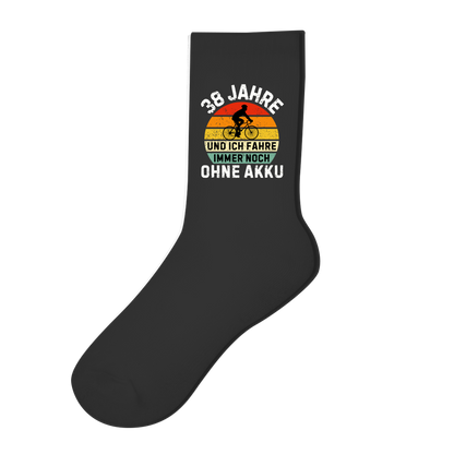 Socken "38 Jahre und ich fahre immer noch ohne Akku"