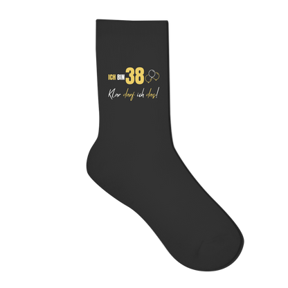 Socken "Ich bin 38 - Klar darf ich das!"