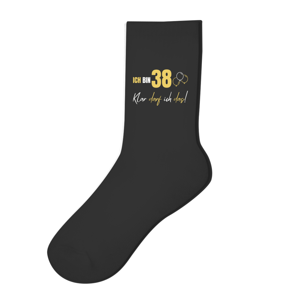 Socken "Ich bin 38 - Klar darf ich das!"