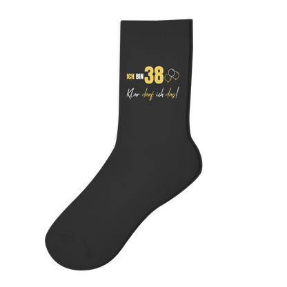 Socken "Ich bin 38 - Klar darf ich das!"