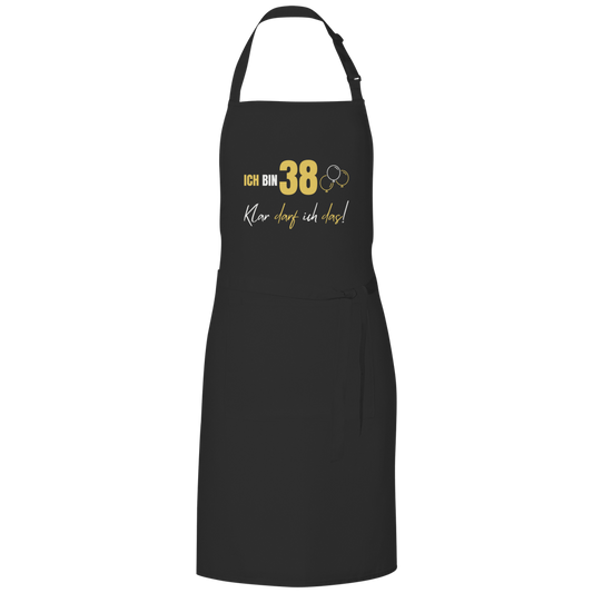 Grillschürze "Ich bin 38 - Klar darf ich das!"