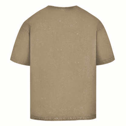 Oversize Washed T-Shirt "Frosch liest Buch"