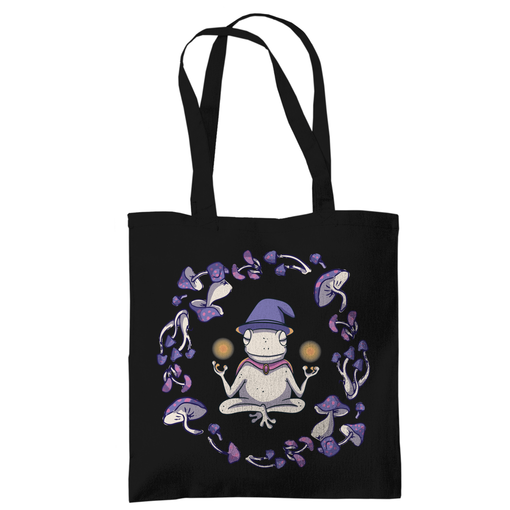 Tragetasche "Mystischer Frosch" schwarz