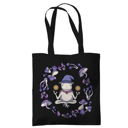 Tragetasche "Mystischer Frosch" schwarz