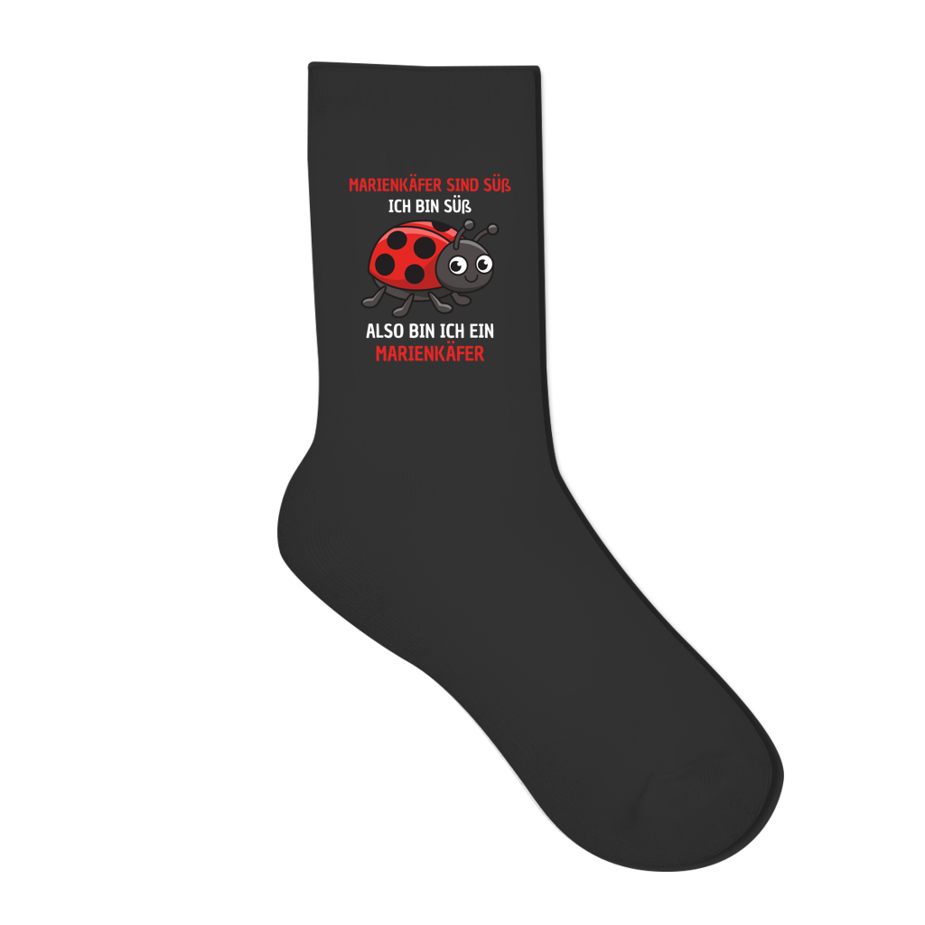 Socken "Marienkäfer sind süß" Rückseite