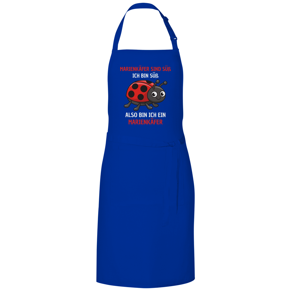 Grillschürze "Marienkäfer sind süß" blau