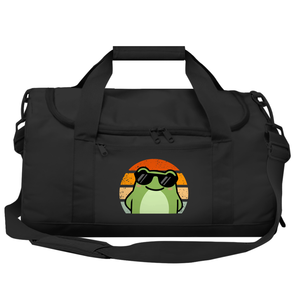 Sporttasche "Cooler Frosch" (Retro-Stil)