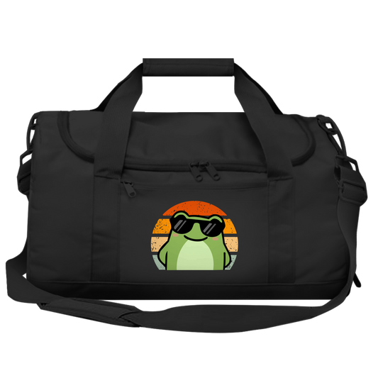 Sporttasche "Cooler Frosch" (Retro-Stil)