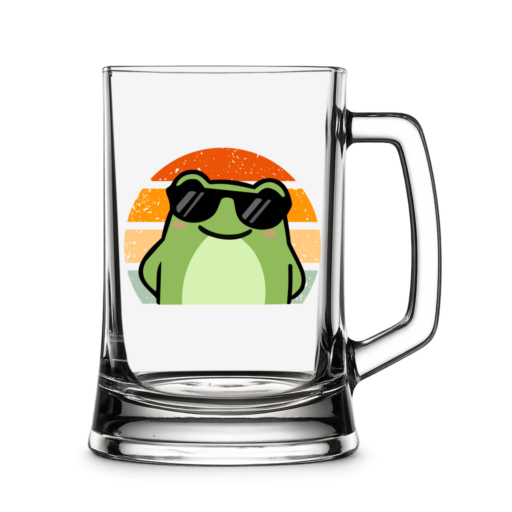 Bierkrug "Cooler Frosch" (Retro-Stil)