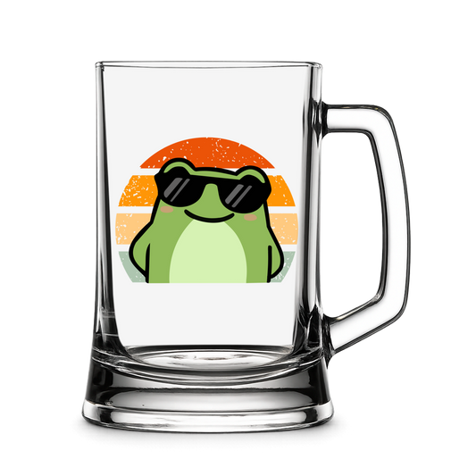 Bierkrug "Cooler Frosch" (Retro-Stil)