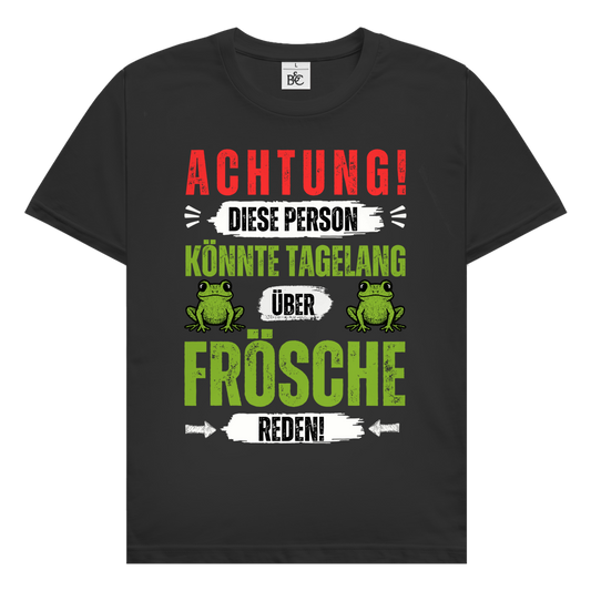 Herren T-Shirt "Diese Person könnte tagelang über Frösche reden"