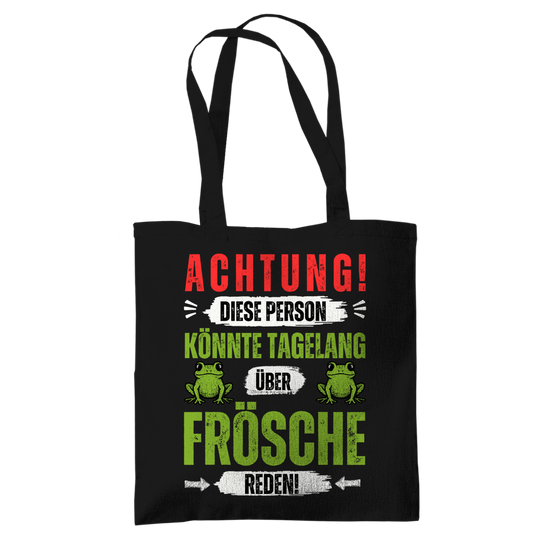 Tragetasche "Diese Person könnte tagelang über Frösche reden"