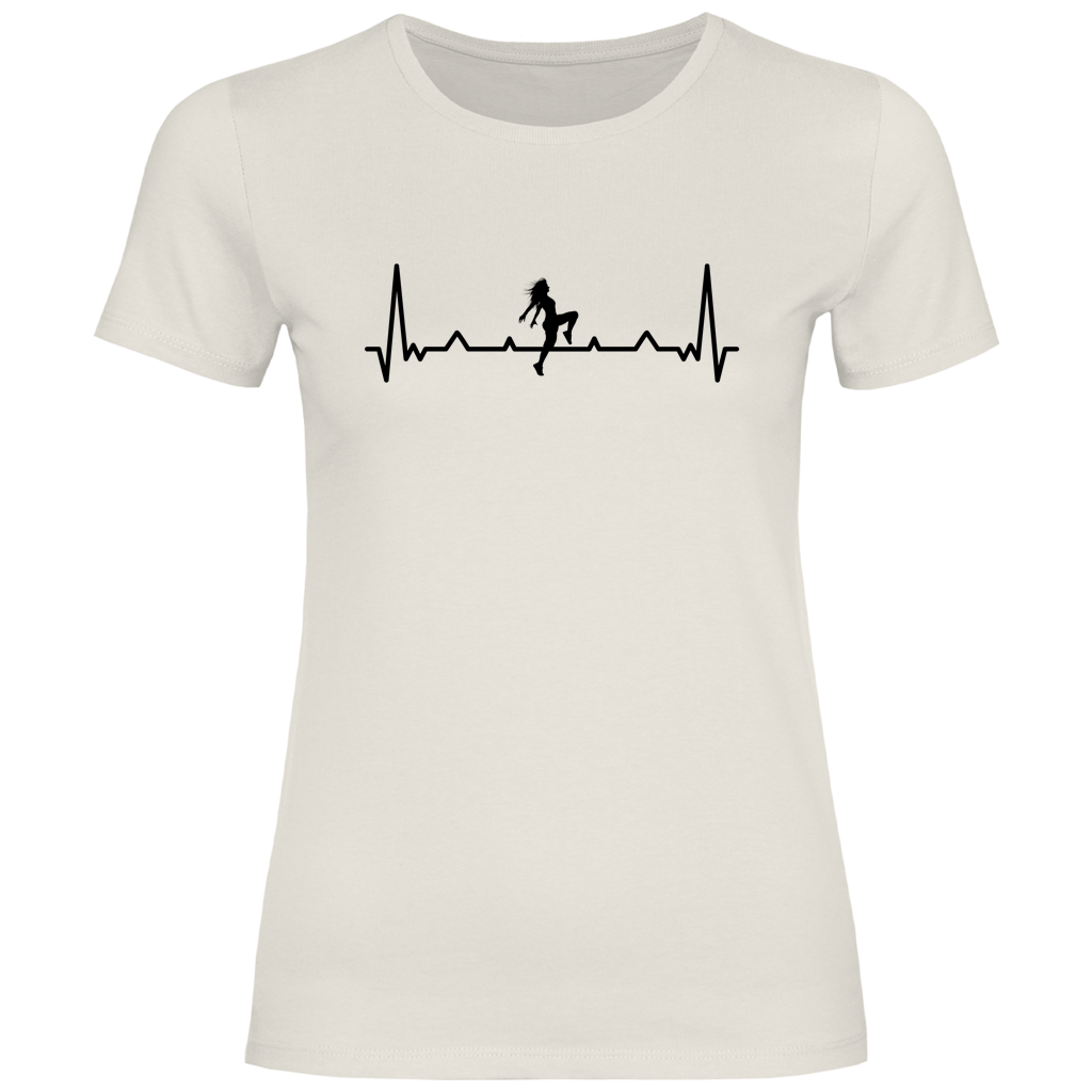 Damen T-Shirt "Tänzerin" (Herzschlag-Design)
