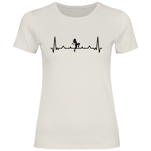 Damen T-Shirt "Tänzerin" (Herzschlag-Design)