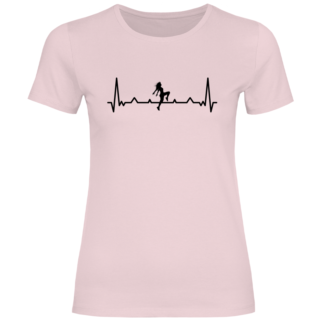 Damen T-Shirt "Tänzerin" (Herzschlag-Design)
