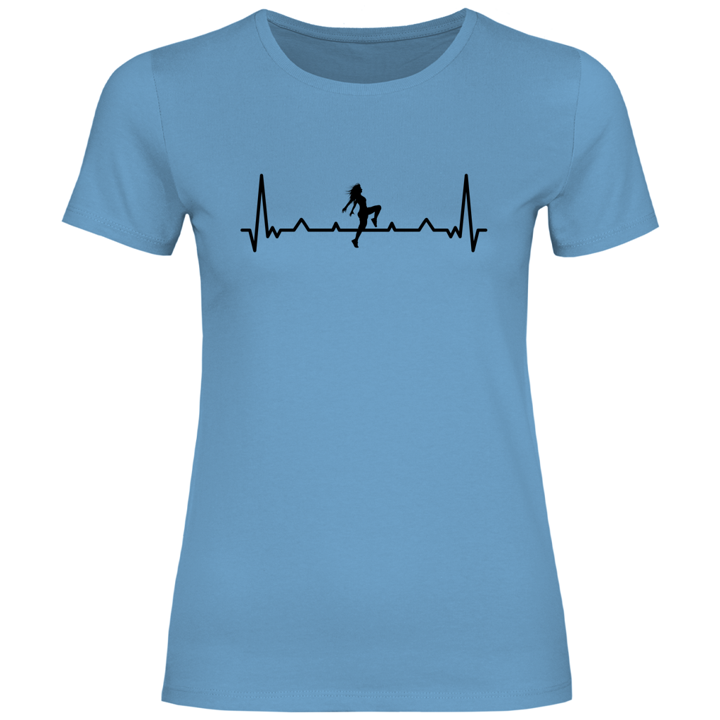 Damen T-Shirt "Tänzerin" (Herzschlag-Design)