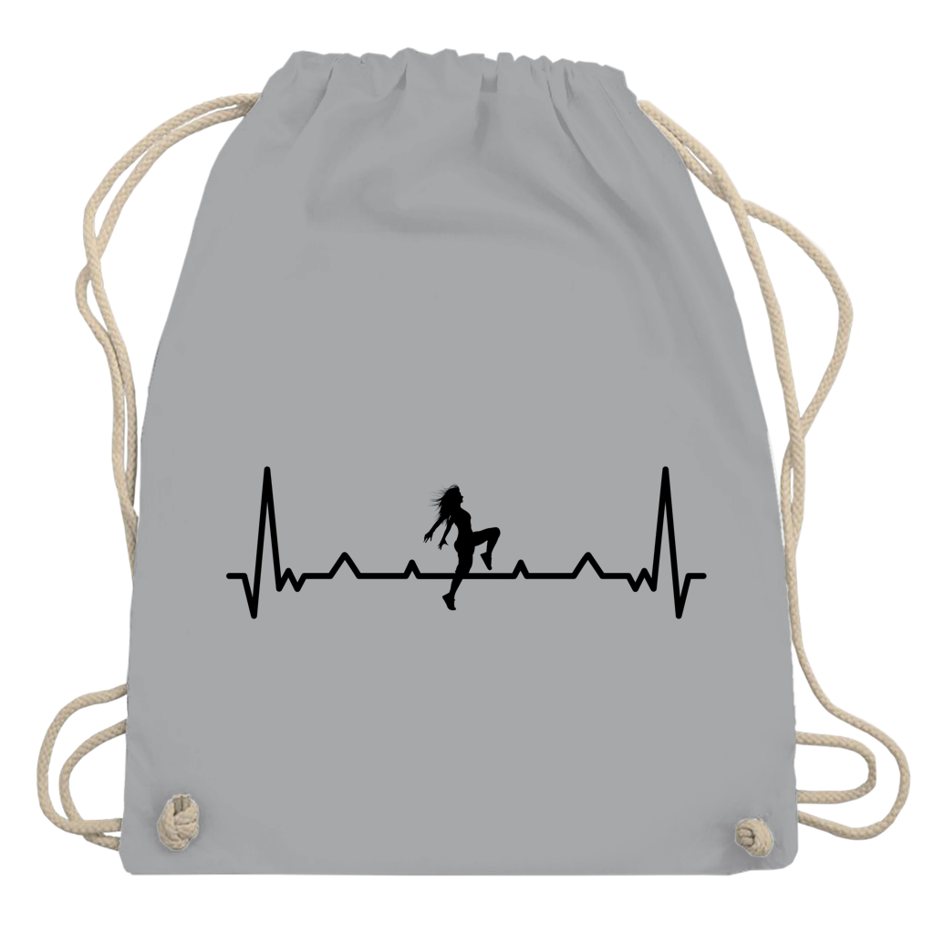 Turnbeutel "Tänzerin" (Herzschlag-Design)