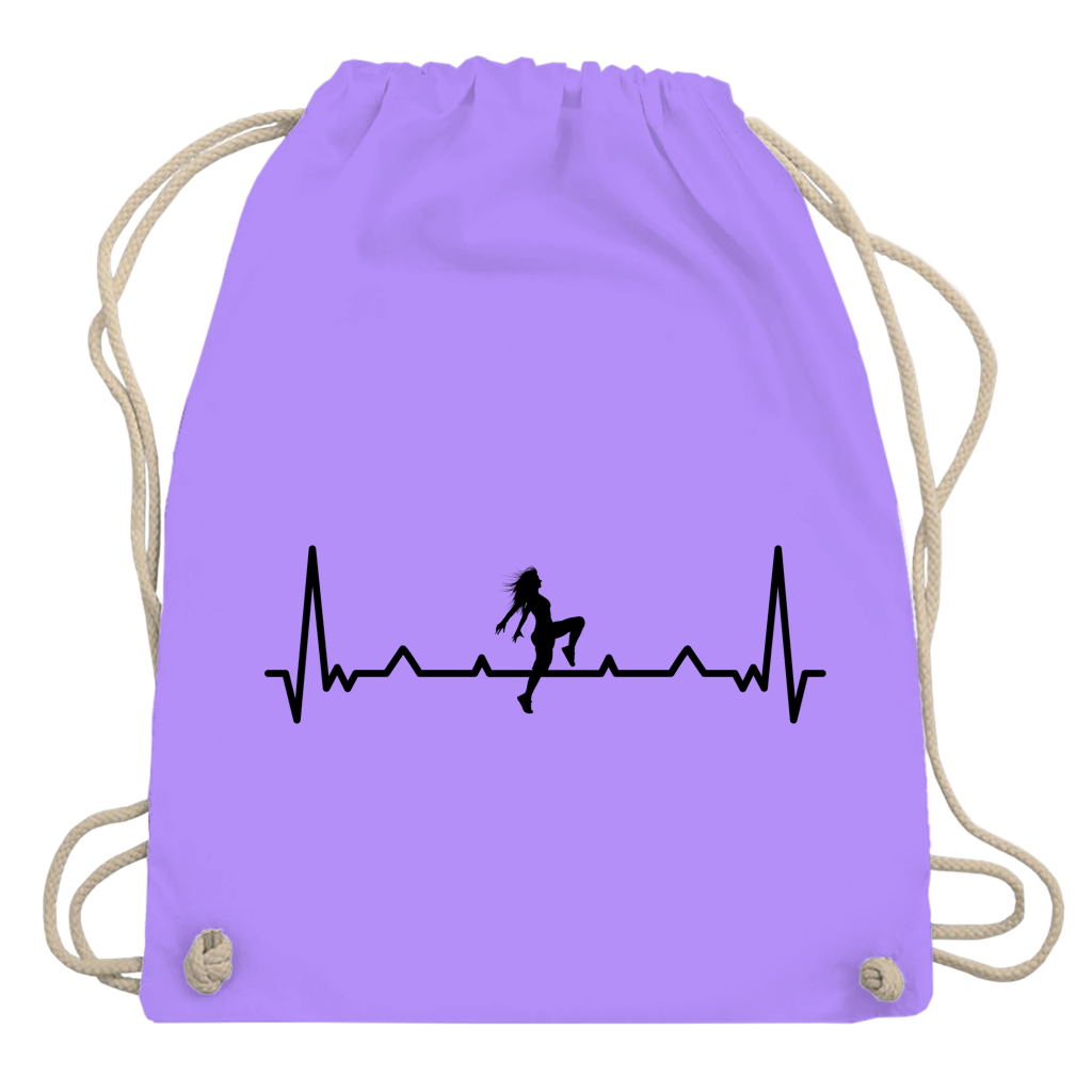 Turnbeutel "Tänzerin" (Herzschlag-Design)