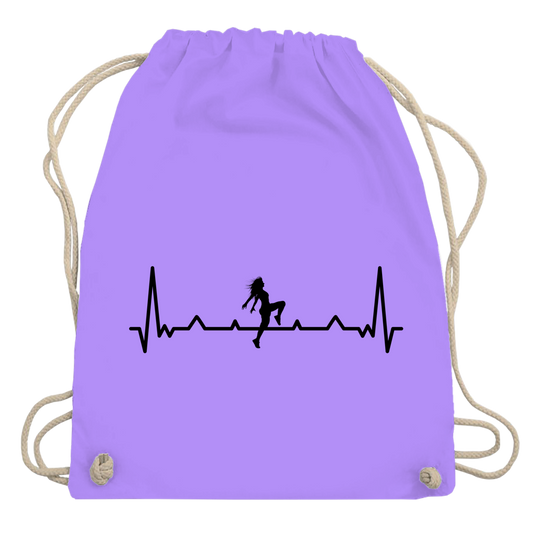 Turnbeutel "Tänzerin" (Herzschlag-Design)