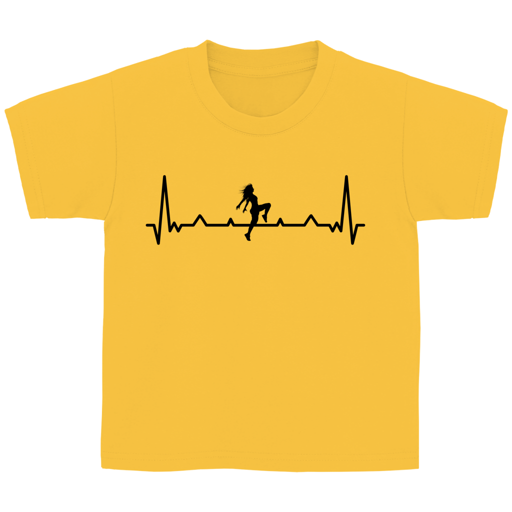 Kinder Basic T-Shirt "Tänzerin" (Herzschlag-Design)