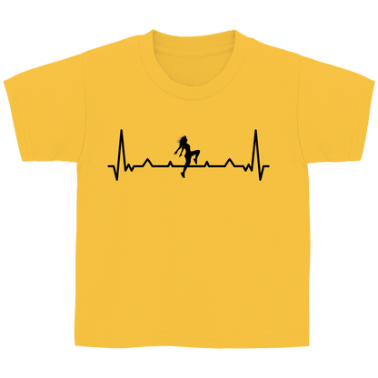 Kinder Basic T-Shirt "Tänzerin" (Herzschlag-Design)