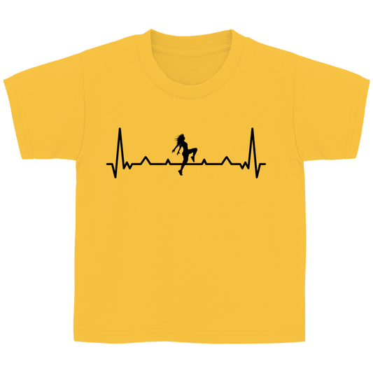 Kinder Basic T-Shirt "Tänzerin" (Herzschlag-Design)