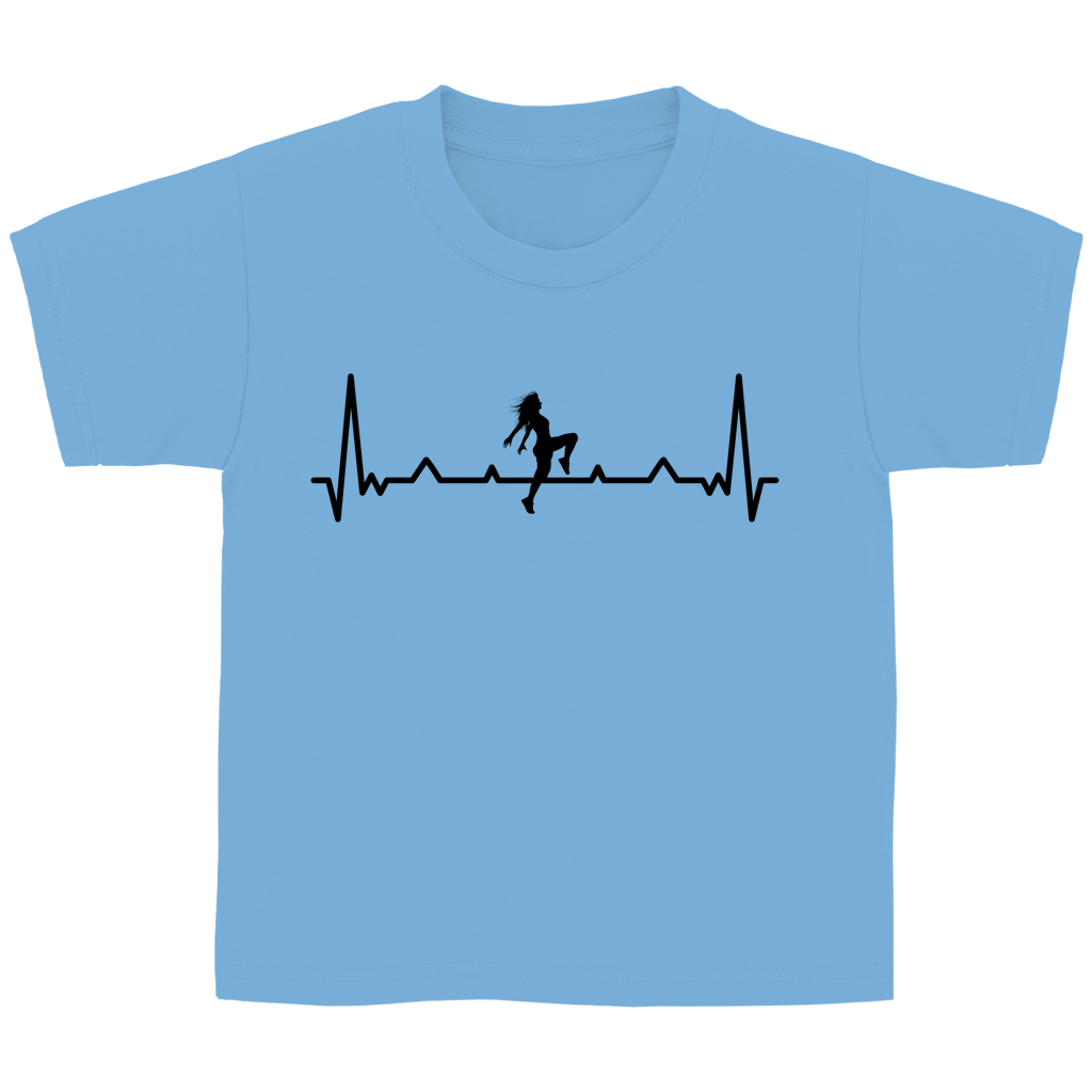 Kinder Basic T-Shirt "Tänzerin" (Herzschlag-Design)