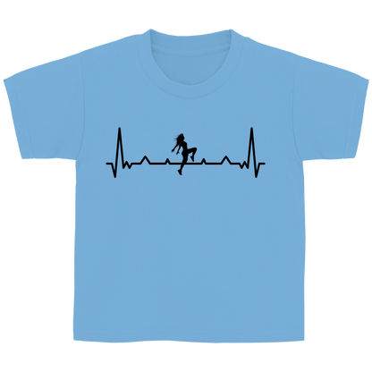 Kinder Basic T-Shirt "Tänzerin" (Herzschlag-Design)