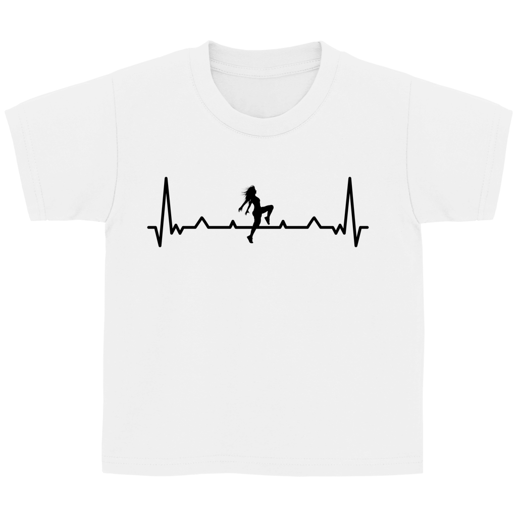 Kinder Basic T-Shirt "Tänzerin" (Herzschlag-Design)