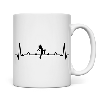 Tasse "Tänzerin" (Herzschlag-Design)