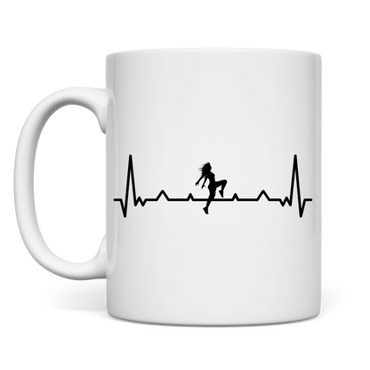Tasse "Tänzerin" (Herzschlag-Design)