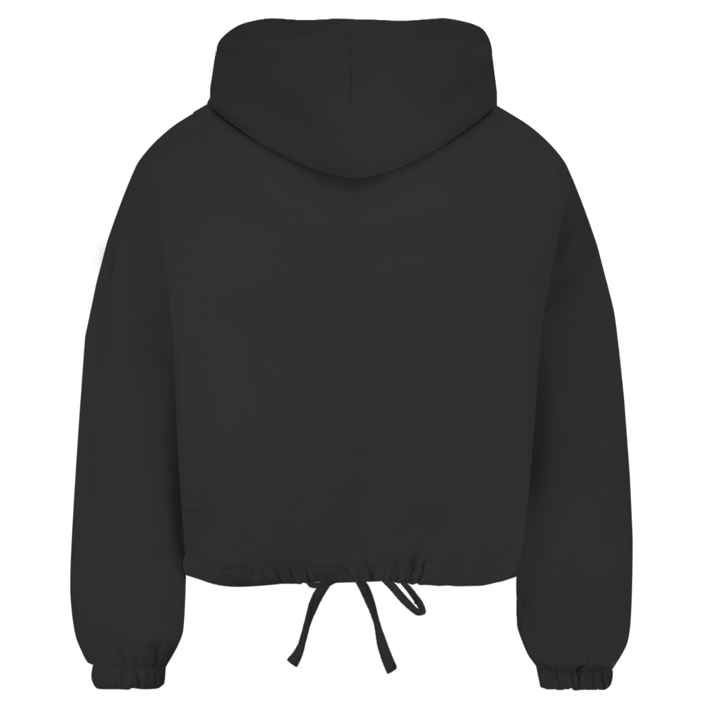 Damen Cropped Oversize Hoodie "Tänzerinnen Silhouetten"