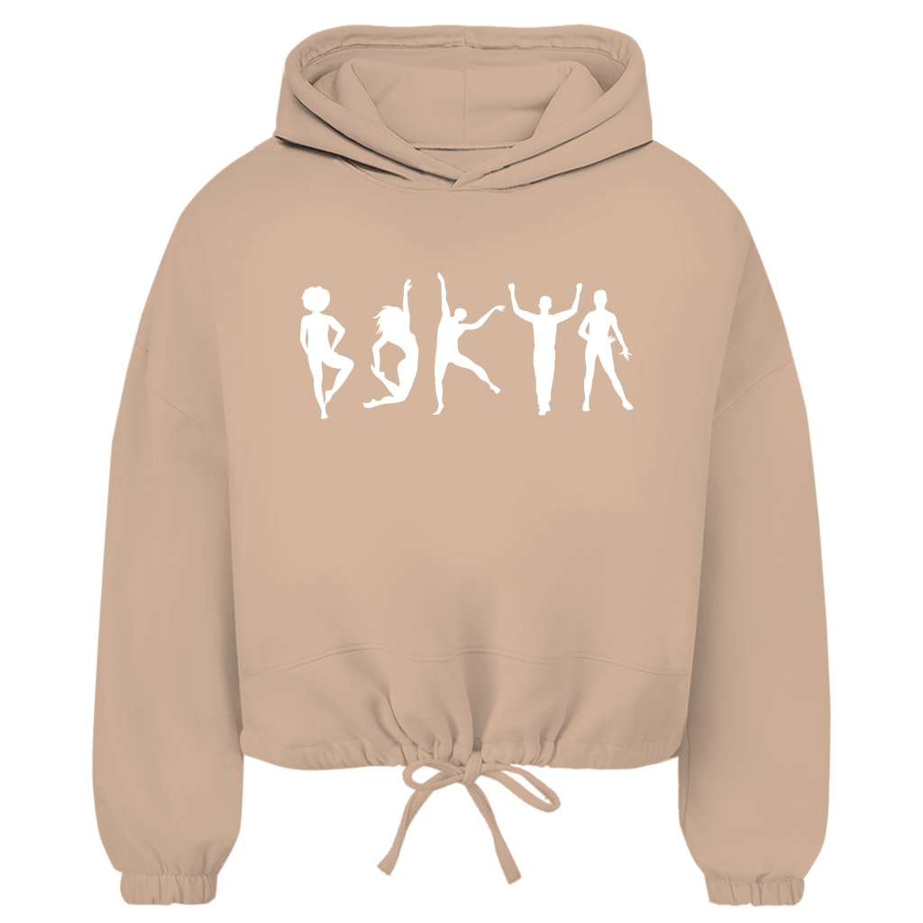 Damen Cropped Oversize Hoodie "Tänzerinnen Silhouetten"