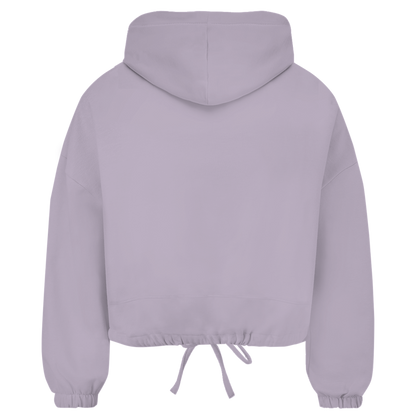 Damen Cropped Oversize Hoodie "Tänzerinnen Silhouetten"