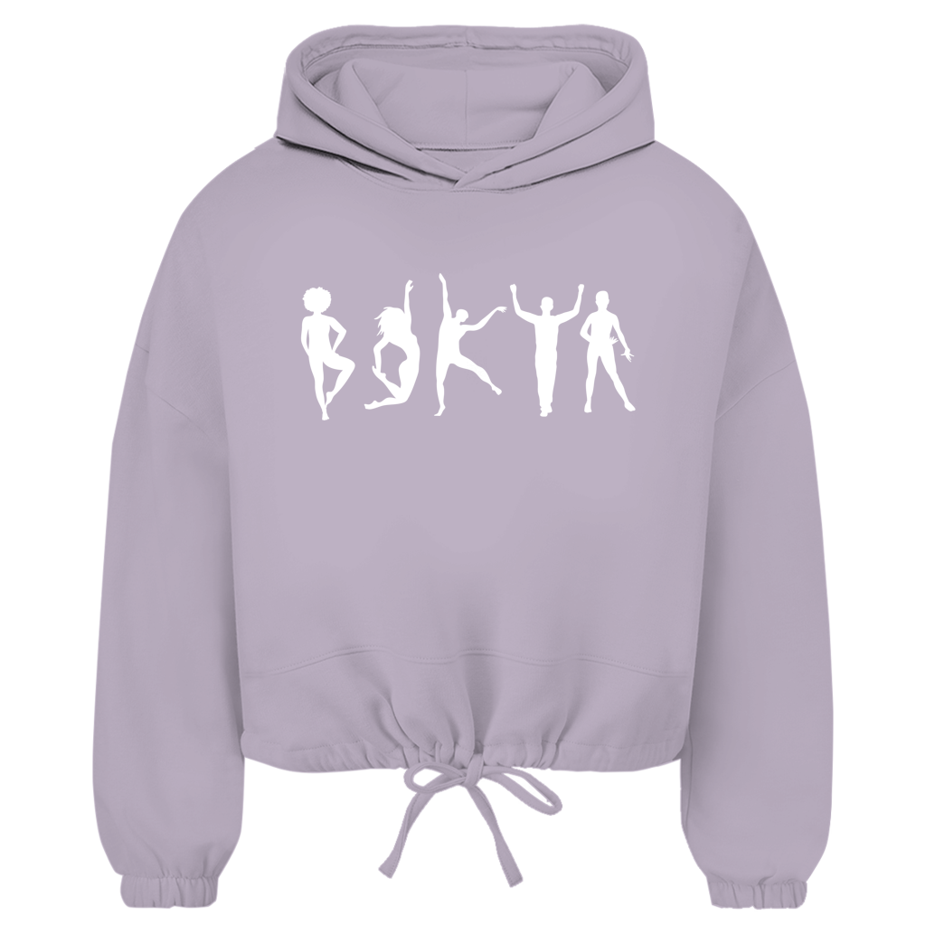 Damen Cropped Oversize Hoodie "Tänzerinnen Silhouetten"